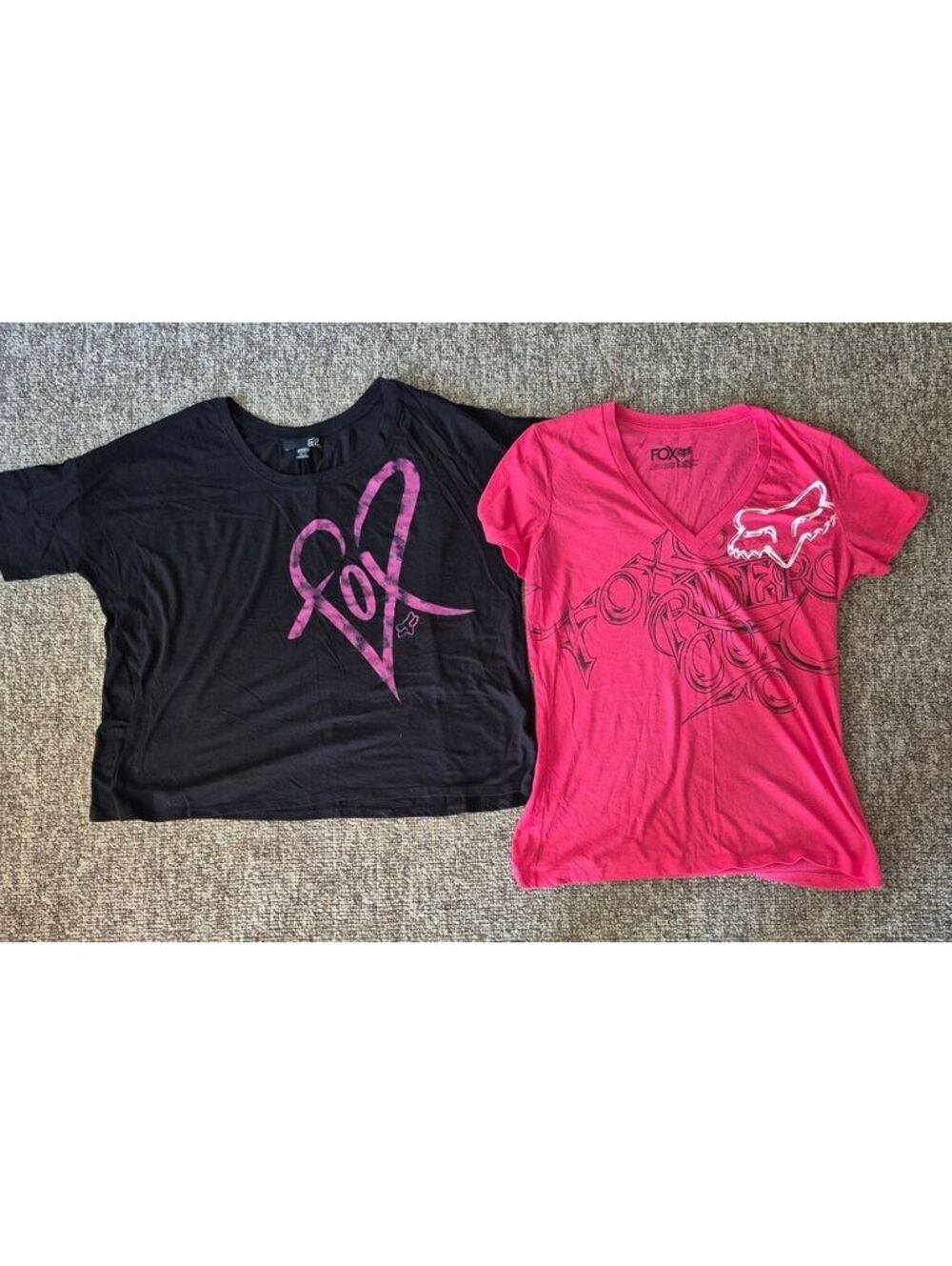 Fox Racing Women's Graphic T-Shirts, Size XL, Black and Pink
